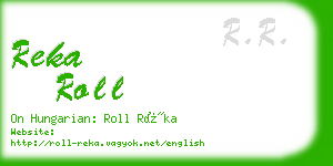 reka roll business card